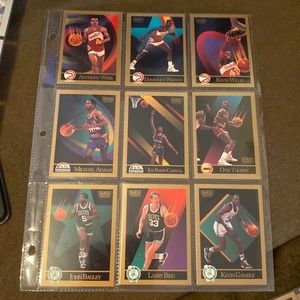 NBA basketball mixed lot of trading cards skybox Larry Bird, Webb included